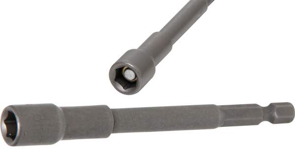 Steckschlüssel-Einsatz Sechskant, extra lang | für Bohrmaschinen | Antrieb Außensechskant 6,3 mm (1/4") | SW 8 mm