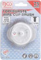 Topfbürste | Aufnahme 6 mm Stift | Ø 75 mm