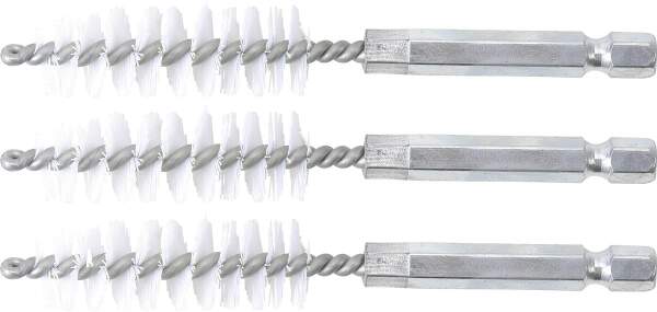 Nylonbürste | 14 mm | Antrieb Außensechskant 6,3 mm (1/4") | 3-tlg.