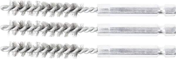 Stahlbürste | 9 mm | Antrieb Außensechskant 6,3 mm (1/4") | 3-tlg.