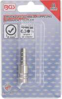 Druckluft-Stecknippel mit 8 mm Schlauchanschluss