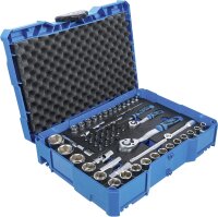 Steckschlüssel-Satz | 6,3 mm (1/4") / 12,5 mm (1/2") | im Systemkoffer | BGS systainer® | 65-tlg.