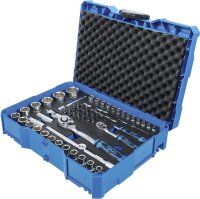 Steckschlüssel-Satz | 6,3 mm (1/4") / 12,5 mm (1/2") | im Systemkoffer | BGS systainer® | 65-tlg.