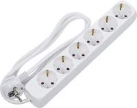 Steckdosenleiste | 6-fach | Zuleitung 1,4 m | 3 x 1,5 mm² | IP 20