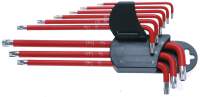 Winkelschlüssel-Satz | T-Profil (für Torx) / T-Profil (für Torx) mit Bohrung T10 - T50 | 9-tlg.