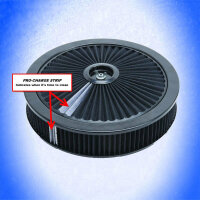 EDELBROCK Luftfilter schwarz Filter 14" x 3"...