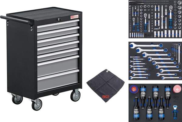 Werkstattwagen | 7 Schubladen | mit 215 Werkzeugen