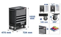 Werkstattwagen Profi Exclusive | 8 Schubladen | mit 259...