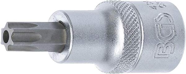 Bit-Einsatz | Antrieb Innenvierkant 12,5 mm (1/2") | T-Profil (für Torx) mit Bohrung T50