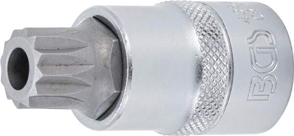 Bit-Einsatz | Antrieb Innenvierkant 12,5 mm (1/2") |Innenvielzahn (für XZN) mit Bohrung M16