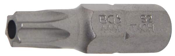 Bit | Antrieb Außensechskant 8 mm (5/16") | T-Profil (für Torx) mit Bohrung T40