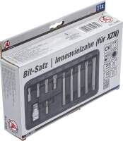 Bit-Satz | Antrieb Außensechskant 10 mm (3/8") | Innenvielzahn (für XZN) | 11-tlg.