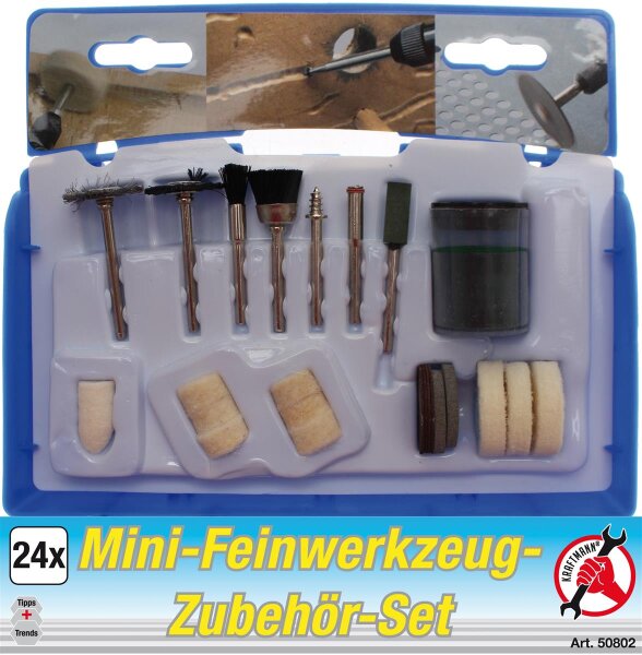 Mini-Feinwerkzeug-Zubehör-Satz | 24-tlg.