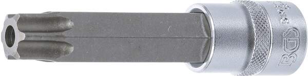 Bit-Einsatz | Länge 110 mm | Antrieb Innenvierkant 12,5 mm (1/2") | T-Profil (für Torx) mit Bohrung T80