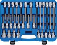 Bit-Einsatz-Satz | Antrieb Innenvierkant 12,5 mm (1/2") | Innensechskant | 30-tlg.