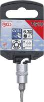 Bit-Einsatz | Antrieb Innenvierkant 6,3 mm (1/4") | TS-Profil (für Torx Plus) mit Bohrung TS10