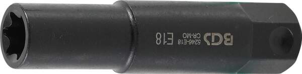 Steckschlüssel-Einsatz E-Profil, extra lang | Antrieb Außensechskant 22 mm | SW E18