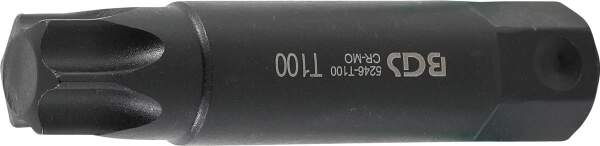 Bit | Länge 100 mm | Antrieb Außensechskant 22 mm | T-Profil (für Torx) T100