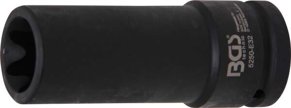 Kraft-Steckschlüssel-Einsatz E-Profil, tief | Antrieb Innenvierkant 20 mm (3/4") | SW E32 mm