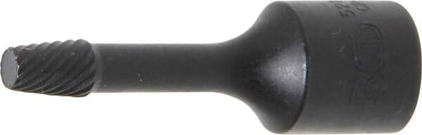 Spiral-Profil-Steckschlüssel-Einsatz / Schraubenausdreher | Antrieb Innenvierkant 10 mm (3/8") | 6 mm