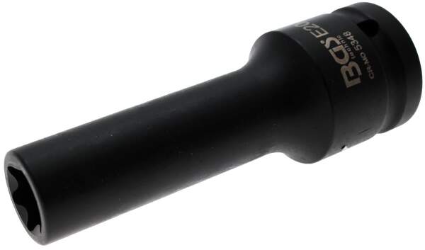 Kraft-Steckschlüssel-Einsatz E-Profil, tief | Antrieb Innenvierkant 20 mm (3/4") | SW E20 mm