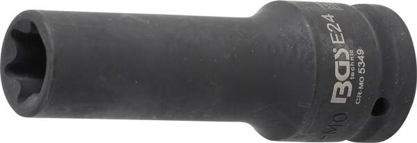 Kraft-Steckschlüssel-Einsatz E-Profil, tief | Antrieb Innenvierkant 20 mm (3/4") | SW E24 mm