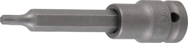 Kraft-Bit-Einsatz | Länge 100 mm  | Antrieb Innenvierkant 12,5 mm (1/2") | T-Profil (für Torx) T27