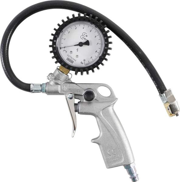 Druckluft-Reifenfüllpistole | geeicht | 0 - 10  bar