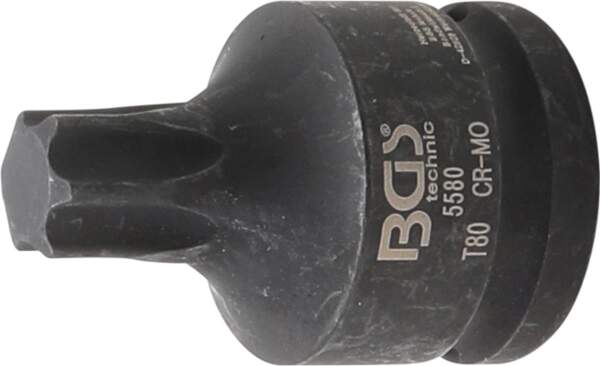 Kraft-Bit-Einsatz | Antrieb Innenvierkant 20 mm (3/4") | T-Profil (für Torx) T80