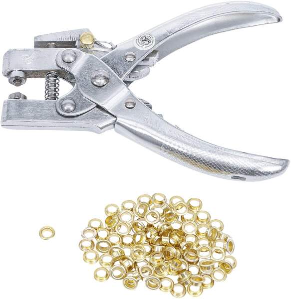 Ösenzange mit 100 Rundösen | 5 mm | 180 mm