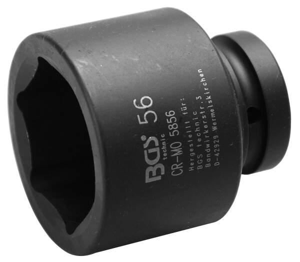 Kraft-Steckschlüssel-Einsatz Sechskant | Antrieb Innenvierkant 25 mm (1") | SW 56 mm